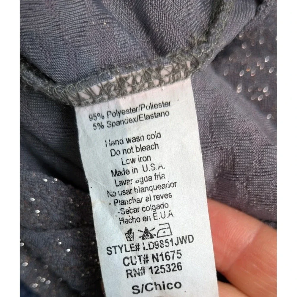 Vintage Y2K Windsor Dress Metallic Glitter S Bodycon Asymmetrical Stretch USA - Picture 11 of 11